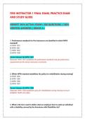 FIRE INSTRUCTOR 1 FINAL EXAM - PRACTICE EXAM AND STUDY GUIDE &vert;  ACTUAL EXAM QUESTIONS & VERIFIED ANSWERS &vert; GRADE A&plus; &lpar;LATEST 2024 EDITION&rpar;