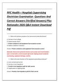 NYC HEALTH &plus; HOSPITALS SUPERVISING &NewLine;PIPEFITTER Questions & Answers with &NewLine;Detailed Rationales  Complete CSCP &NewLine;Exam Prep & Study Guide 