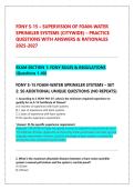 FDNY S-15 SUPERVISION OF FOAM-WATER SPRINKLER SYSTEMS &lpar;CITYWIDE&rpar; &vert; PRACTICE QUESTIONS WITH ANSWERS & RATIONALES &vert; 2026-2027 EDITION
