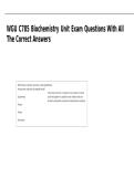 WGU C785 Biochemistry Unit Exam Questions With All The Correct Answers&NewLine;&NewLine;