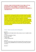 LOYOLA EMS SYSTEM ENTRY EXAM 300 ACTUAL &NewLine;QUESTIONS AND CORRECT ANSWERS WITH &NewLine;RATIONALE LATEST UPDATE ALREADY GRADED A&plus; &NewLine;ASSURED PASS