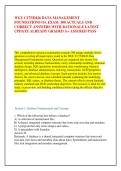 WGU C175&sol;D426 DATA MANAGEMENT &NewLine;FOUNDATIONS OA EXAM  300 ACTUALS AND &NewLine;CORRECT ANSWERS WITH RATIONALE LATEST &NewLine;UPDATE ALREADY GRADED A&plus; ASSURED PASS 