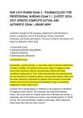 NUR 2474 PHARM EXAM 2 - PHARMACOLOGY FOR PROFESSIONAL NURSING EXAM 2 &vert; &lbrace;LATEST 2026&sol; 2027 UPDATE&rcub; COMPLETE ACTUAL AND AUTHENTIC EXAM &vert; BRAND NEW&excl;