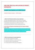 WGU D685 PRACTICAL APPLICATIONS OF PROMPT ENGINEERING &vert; COMPLETE EXAM QUESTIONS & VERIFIED ANSWERS &vert; GRADED A&plus;