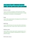 CSIA EXAM SCRIPT PREMIUM REVIEW&NewLine;SHEET TESTED QUESTIONS AND ANSWERS&NewLine;