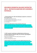 NEW MEXICO RESIDENTIAL BUILDING CONTRACTOR &lpar;GB-2&rpar; &vert; 250 PRACTICE QUESTIONS WITH ANSWERS & RATIONALES &vert; GRADED A&plus; LATEST EDITION