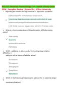 NSG 533 Advan&ccaron;ed Pharma&ccaron;ology Test 1 Week 4 Study Guide &NewLine;2026 &vert; Complete Review &vert; Graded A&plus;&vert; Wilkes University 