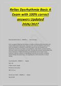 Relias Dysrhythmia Basic A&NewLine;Exam with 100&percnt; correct&NewLine;answers Updated&NewLine;2026&sol;2027