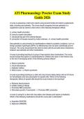 ATI Pharmacology Proctored Exam Study Guide &lpar;2026&rpar; &ndash; Comprehensive Review Notes