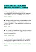 CUS3701 UPDATED ACTUAL EXAM&NewLine;QUESTIONS AND CORRECT ANSWERS&NewLine;