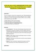 NCLEX-RN 2026 LATEST COMPREHENSIVE STUDY GUIDE &NewLine;Practice Questions with Detailed Rationales &vert; Complete &NewLine;Exam Review &vert; Verified Answers