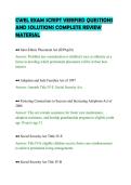 CWEL EXAM SCRIPT VERIFIED QUESTIONS&NewLine;AND SOLUTIONS COMPLETE REVIEW&NewLine;MATERIAL&NewLine;