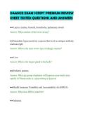 DAANCE EXAM SCRIPT PREMIUM REVIEW&NewLine;SHEET TESTED QUESTIONS AND ANSWERS&NewLine;
