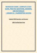 NEUROLOGY EXAM &vert; COMPLETE STUDY GUIDE&comma; PRACTICE QUESTIONS AND ANSWERS