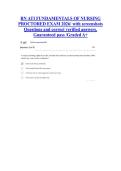 RN ATI FUNDAMENTALS OF NURSING &NewLine;PROCTORED EXAM 2026&sol; with screenshots &NewLine;Questions and correct verified answers&period; &NewLine;Guaranteed pass &sol;Graded A&plus;