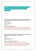 ATI PN FUNDAMENTALS PROCTORED EXAM 2026 &vert;  PRACTICE QUESTIONS WITH ANSWERS & RATIONALES &vert; LATEST GRADED A&plus; VERIFIED PACK