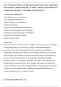 PSYC 140 DEVELOPMENTAL LIFESPAN PSYCHOLOGY FINAL EXAM &ndash; QUESTIONS&NewLine;AND ANSWERS &vert; VERIFIED AND WELL DETAILED ANSWERS &vert; PLUS RATIONALES&NewLine;&vert; DOWNLOAD AND PASS &vert; LATEST EXAM UPDATE 2026&sol;2027