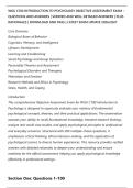 WGU C180 INTRODUCTION TO PSYCHOLOGY OBJECTIVE ASSESSMENT EXAM &NewLine;QUESTIONS AND ANSWERS &vert; VERIFIED AND WELL DETAILED ANSWERS &vert; PLUS&NewLine;RATIONALES &vert; DOWNLOAD AND PASS &vert; LATEST EXAM UPDATE 2026&sol;2027