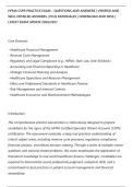 HFMA CSPR PRACTICE EXAM &ndash; QUESTIONS AND ANSWERS &vert; VERIFIED AND&NewLine;WELL DETAILED ANSWERS &vert; PLUS RATIONALES &vert; DOWNLOAD AND PASS &vert;&NewLine;LATEST EXAM UPDATE 2026&sol;2027
