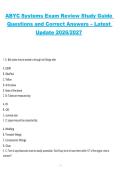 Package deal for ABYC Certification Exam Practice Questions and Verified Answers 2026&sol;2027 &ndash; Comprehensive Marine Systems Certification Study Guide