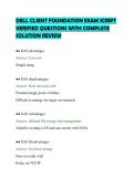 DELL CLIENT FOUNDATION EXAM SCRIPT&NewLine;VERIFIED QUESTIONS WITH COMPLETE&NewLine;SOLUTION REVIEW
