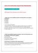 CON 2370 SIMPLIFIED ACQUISITION PROCEDURES COMPREHENSIVE EXAM BANK &vert; ACTUAL EXAM QUESTIONS & VERIFIED ANSWERS &vert; GRADED A&plus;