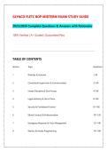 GLYNCO FLETC BOP MIDTERM EXAM STUDY GUIDE 2025&sol;2026 &vert; COMPLETE QUESTIONS & ANSWERS WITH RATIONALES &vert; GRADED A&plus; VALIDATED PACK