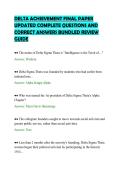 DELTA ACHIEVEMENT FINAL PAPER&NewLine;UPDATED COMPLETE QUESTIONS AND&NewLine;CORRECT ANSWERS BUNDLED REVIEW&NewLine;GUIDE&NewLine;