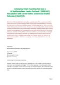 Arizona Real Estate Exam Prep Test Bank A &NewLine;AZ Real Estate Exam Practice Test Bank 1 &lpar;2026-2027&rpar;&NewLine;450 Questions with Correct Verified Answers and Detailed Rationales &vert; GRADED A&plus;&NewLine;