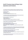 ExCPT Practice Exam B Pharm Tech Questions and Answers