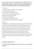 WGU C458 HEALTH&comma;FITNESS AND WELLNESS OBJECTIVE ASSESSMENT EXAM &NewLine;QUESTIONS AND ANSWERS &vert; VERIFIED AND WELL DETAILED ANSWERS &vert; PLUS&NewLine;RATIONALES &vert; DOWNLOAD AND PASS &vert; LATEST EXAM UPDATE 2026&sol;2027