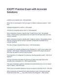 EXCPT Practice Exam with Accurate Solutions