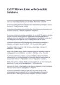 ExCPT Review Exam with Complete Solutions