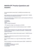 NHA ExCPT Practice Questions and Answers