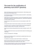The exam for the certification of pharmacy tech EXCPT &lpar;practice&rpar;