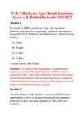 NAB &sol; NHA Exam&colon; Stan Mucinic Questions&comma; &NewLine;Answers&comma; & Detailed Rationales 2026&sol;2027 