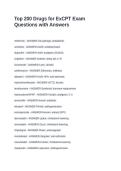 Top 200 Drugs for ExCPT Exam Questions with Answers