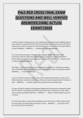 PALS RED CROSS FINAL EXAM&NewLine;QUESTIONS AND WELL VERIFIED&NewLine;ANSWERS&lpar;100&&rpar; ACTUAL&NewLine;EXAM&excl;&excl;&excl;2026