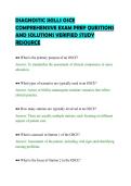 DIAGNOSTIC SKILLS OSCE&NewLine;COMPREHENSIVE EXAM PREP QUESTIONS&NewLine;AND SOLUTIONS VERIFIED STUDY&NewLine;RESOURCE&NewLine;