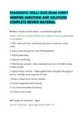 DIAGNOSTIC SKILLS OSCE EXAM SCRIPT&NewLine;VERIFIED QUESTIONS AND SOLUTIONS&NewLine;COMPLETE REVIEW MATERIAL&NewLine;