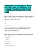 DIAGNOSTIC SKILLS OSCE FINAL PAPER&NewLine;UPDATED COMPLETE QUESTIONS AND&NewLine;CORRECT ANSWERS BUNDLED REVIEW&NewLine;GUIDE