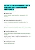 DSC1630 ACTUAL TEST PAPER ACCURATE&NewLine;QUESTIONS AND CORRECT ANSWERS&NewLine;GRADED APLUS&NewLine;