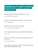 DSC1630 COMPREHENSIVE CERTIFICATION&NewLine;EVALUATION VERIFIED QUESTIONS AND&NewLine;FULL SOLUTIONS