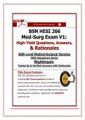 BSN HESI 266 Med-Surg Exam V1&colon; &NewLine;High-Yield Questions&comma; Answers&comma; & &NewLine;Rationales 2026&sol;2027 Update 