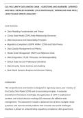 CLR 110 CLARITY DATA MODEL EXAM &ndash; QUESTIONS AND ANSWERS &vert; VERIFIED&NewLine;AND WELL DETAILED ANSWERS &vert; PLUS RATIONALES &vert; DOWNLOAD AND PASS &vert;&NewLine;LATEST EXAM UPDATE 2026&sol;2027