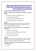 Alabama Home Builder Licensure Exam Practice Test &NewLine;&lpar;2026&ndash;2028&rpar; &vert; 200 Updated Questions & Answers &vert; &NewLine;Residential Builder License Study Guide 