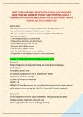 NICET LEVEL 1 HIGHWAY CONSTRUCTION EXAM BANK 2026&sol;2027 &NewLine;QUESTIONS AND ANSWERS WITH DETAILED RATIONALES EACH &vert; &NewLine;CURRENTLY TESTING AND FREQUENTLY TESTED QUESTIONS &vert; EXPERT &NewLine;VERIFIED FOR GUARANTEED PASS 