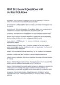 MGT 101 Exam 3 Questions with Verified Solutions