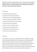 NEBRASKA DENTISTRY JURISPRUDENCE EXAM &ndash; QUESTIONS AND ANSWERS &vert;&NewLine;VERIFIED AND WELL DETAILED ANSWERS &vert; PLUS RATIONALES &vert; DOWNLOAD&NewLine;AND PASS &vert; LATEST EXAM UPDATE 2026&sol;2027