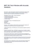 MGT 101 Test 4 Review with Accurate Solutions